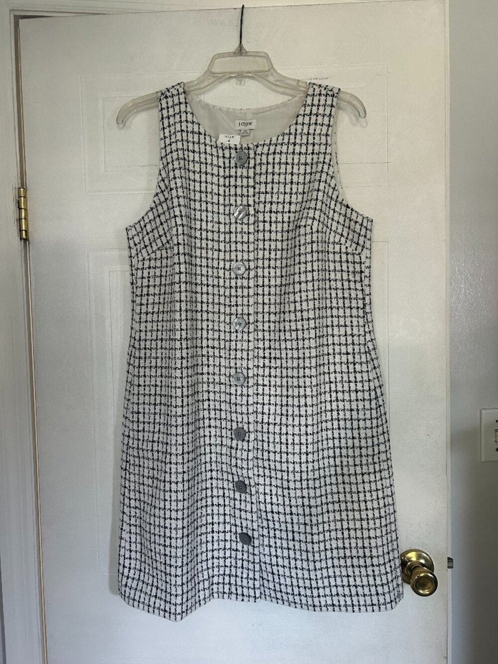 J.Crew Tweed Sleeveless Dress • Black & White • NWT • Size 10